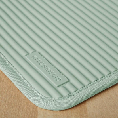 KitchenAid Ribbed Soft Silicone Pot Holder 2-Pack Set, Pistachio Green, 7"x9" - Image 3