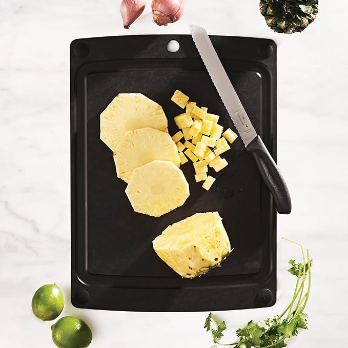 Epicurean All-In-One Cutting Board with Non-Slip Feet, 17.5" x 13", Slate/Black - Image 2