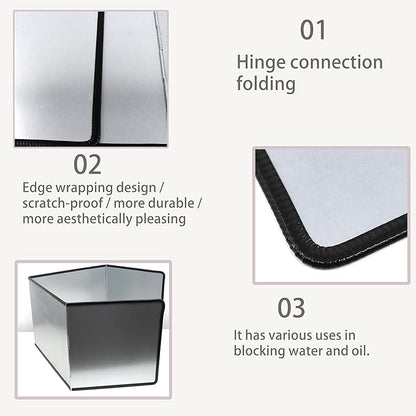 Splatter Screen - 4 Sided Stainless Steel Grease Splatter Guard for Frying Pan, Fine Mesh Oil Splash Protector, Stove Top Splatter Shield, Easy Clean & Durable Kitchen Essential - Image 4