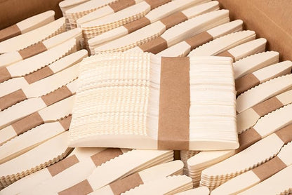 Disposable Wooden Cutlery Set - 100% Home Compostable - 2000 Knives, 6.5" Wooden Knives, Eco-Friendly, Organic, Sustainable and Carbon Neutral Certified - Image 8