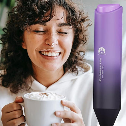 Powerful Milk Frother Handheld Foam Maker, Mini Whisk Drink Mixer for Coffee, Cappuccino, Latte, Matcha, Hot Chocolate, No Stand, Galaxy - Image 4