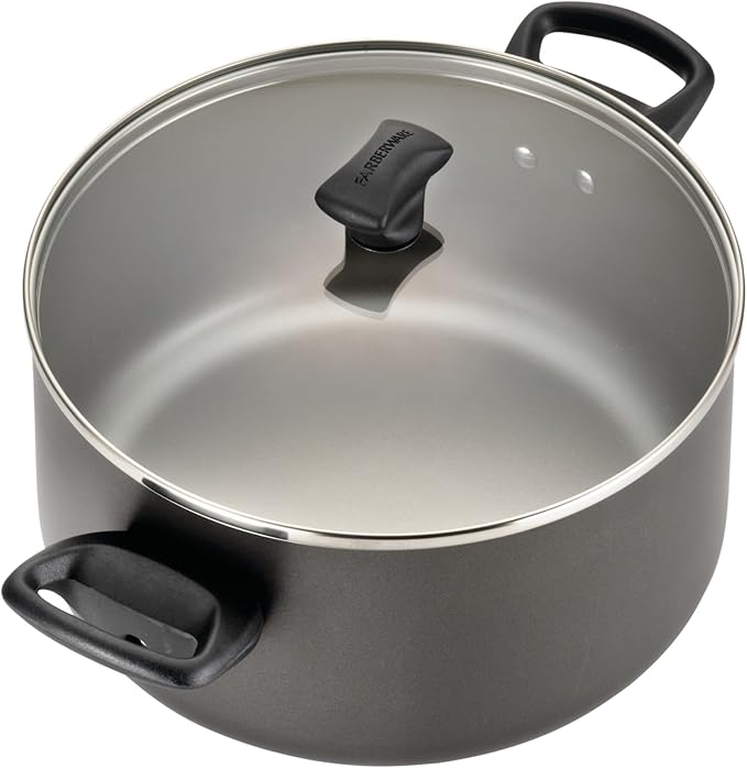Farberware Dishwasher Safe Nonstick Cookware Pots and Pans Set, 15 Piece, Pewter - Image 13