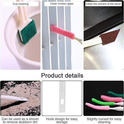 Crevice Cleaning Brushes Tool kit Small Cleaning Brush for House Cleaning Disposable Toilet Brush Deep Cleaning Brush Gap for Gap Corner of Stove Hard to Reach Cleaning Tools (Multicolor)