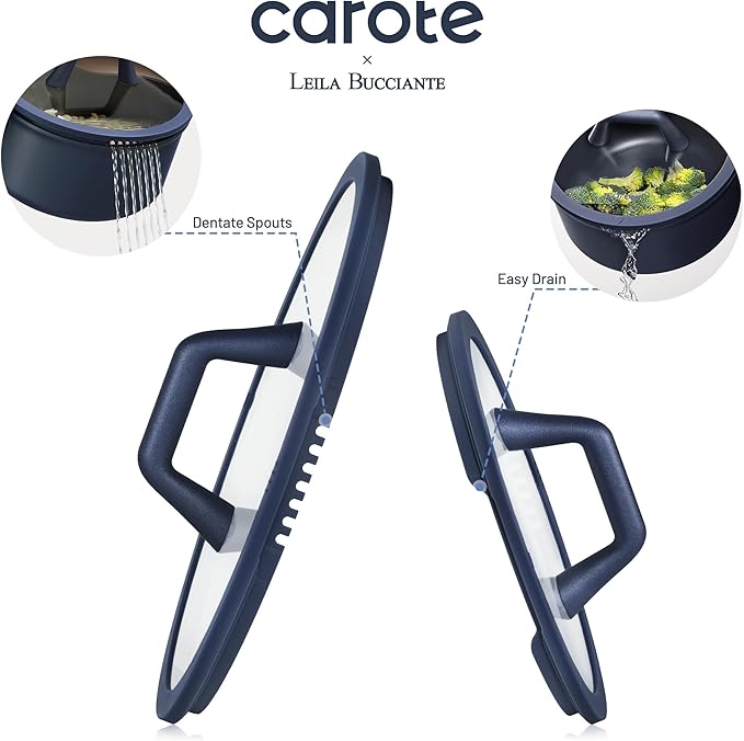 CAROTE 31PCS Pots and Pans Set, Nonstick Cookware Set Kitchen Non Stick Induction Titanium Cookware Non-toxic Granite Cooking set, PFOA Free - Image 4