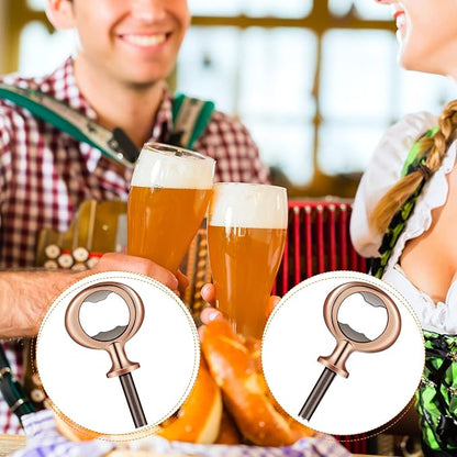 Cunhill 7 Pcs Metal Bottle Opener Blank Bulk Bottle Opener Inserts Parts Pieces Kit for Wood Craft DIY Project Turning Threaded Beer Hardware Turning Wedding Wine Party Ot Month (Bronze) - Image 7