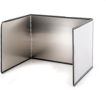 3-Sided Splatter Guard - Stainless Steel Foldable Grease Splatter Screen for Frying Pan, Nonstick & Heat Resistant Stove Top Shield, Stops Oil Splashes for Safer Cooking by Unknown