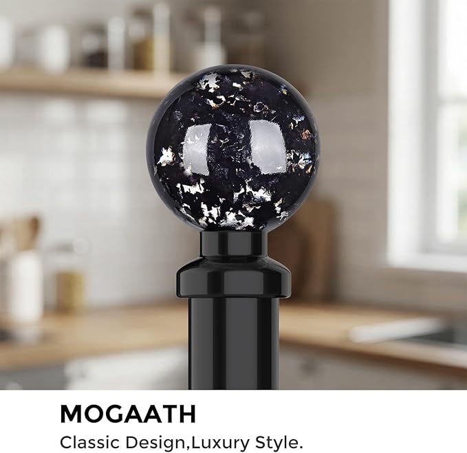 Black Paper Towel Holder Countertop, Unique Black Ball Decor,Brass Paper Towel Holder for Kitchen - Sturdy, Durable, and Elegant Home Decor for Kitchen
