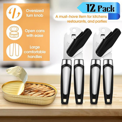 Gisafai 12 Pcs Manual Can Opener with Sharp Blade Smooth Edge Multifunctional Kitchen Gadget Handheld Openers Oversized Handheld Knob Can and Bottle Animals - Image 3