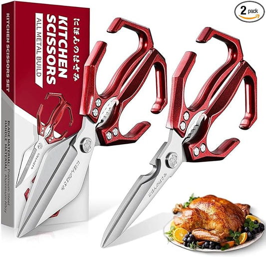 Dream Reach Kitchen Shears Set - Heavy Duty Kitchen Scissors for Food with Ergonomic Handle, Poultry Shears for Chicken, Meat, Seafood, Bone Cutting, Gifts for Men Women