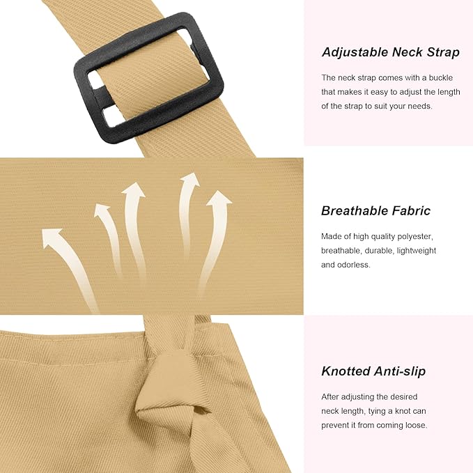 15 Pcs Adult Aprons Bulk with Pockets Adjustable Bib Chef Apron for Women Men Painting Cooking Crafting (S/L) - Image 3