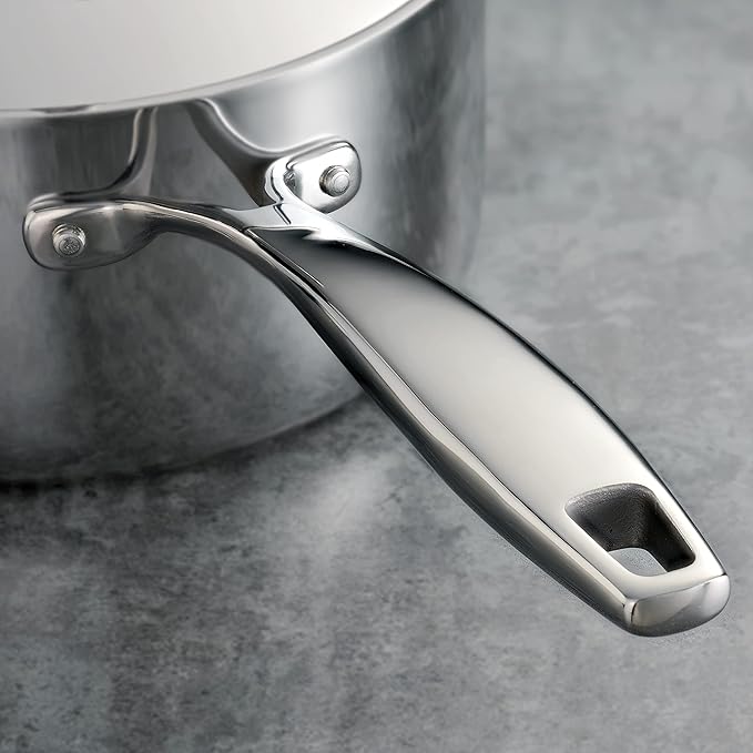 Tramontina Signature Tri-Ply Clad Stainless Steel 4-Quart Sauce Pan with Lid, Induction-Ready, Dishwasher-Safe, NSF-Certified, Made in Brazil - Image 5