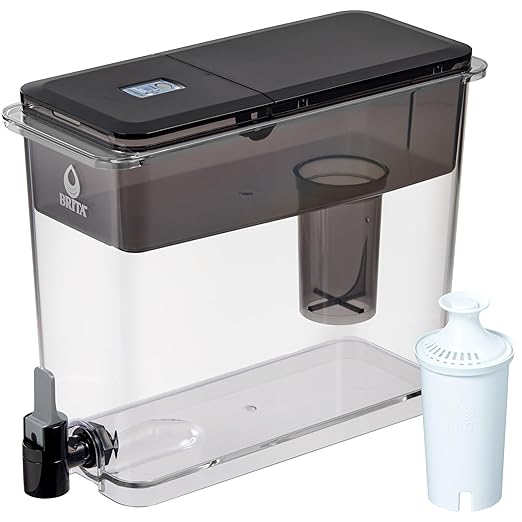 Brita UltraMax Large Water Dispenser with 1 BritaPlus Filter, 27 Cup Capacity, Black (Package May Vary) - Image 4
