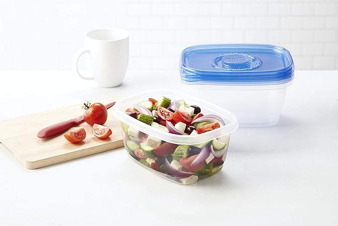 Glad GladWare Deep Dish Food Storage Containers with Lids, Large Rectangle BPA Free Plastic for Soups Salads and Meal Prep, Lock Tight Seal, Microwave Dishwasher Safe, 64 Oz, 3 Count - 6 Pack - Image 10
