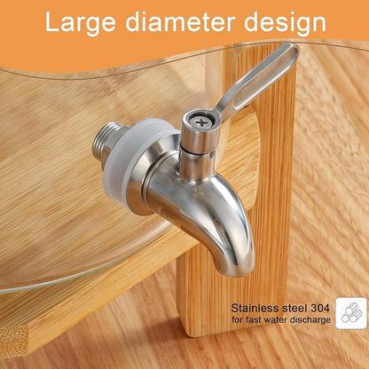 Beverage Dispenser,2.9 Gallon Glass Drink Dispenser with Stand,Glass water dispenser with Spigot, Large Drink Dispensers for Parties,Water Dispensers for Bar,Wedding,Restaurants 11L - Image 6