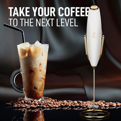 Zulay Kitchen Executive Series Luxury Gift Milk Frother with 4 Duracell Batteries – Handheld Electric Foam Maker for Coffee, Lattes & Hot Chocolate – Deluxe Finish, Ultimate Gift for Coffee Lovers - Image 7