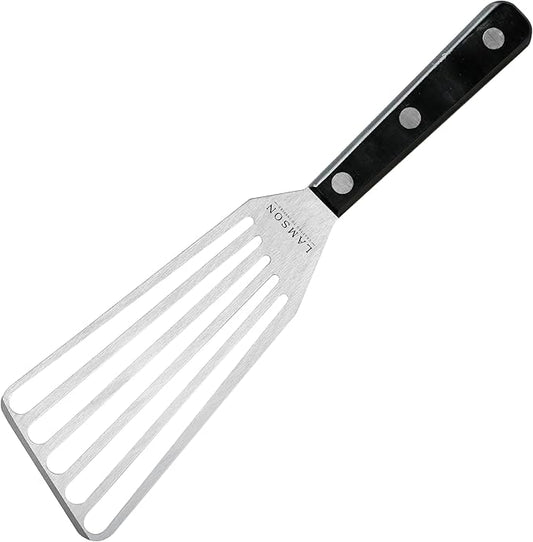 Lamson 3" x 6" Chef's Slotted Turner with Ultra Durable Handle - Left Hand