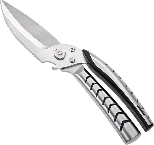 Kitchen Shears Heavy Duty, Stainless Steel Sharp Poultry Kitchen Scissors for Food,Work or Daily Use (Black and Silver)
