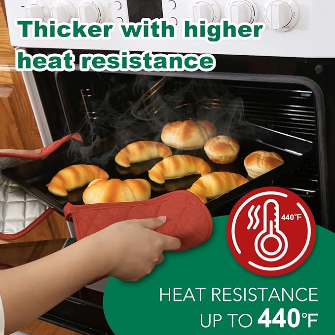 Joyhalo 6 Pack Pot Holders for Kitchen,Cotton Oven Holder with Great Heat Resistance,Non Slip Hot Pads for Kitchen Clearance,Spice - Image 4