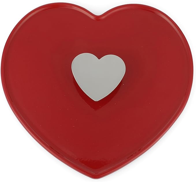 Martha Stewart Heart Shaped Enamel Cast Iron 2-Quart Dutch Oven - Red - Image 6