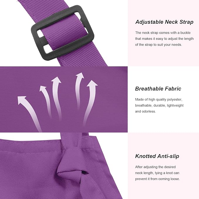 15 Pcs Adult Aprons Bulk with Pockets Adjustable Bib Chef Apron for Women Men Painting Cooking Crafting (S/L) - Image 3