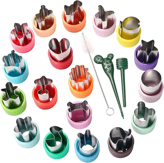 Vegetable Cutter Shapes Set Mini Sizes Cookie Cutters Set Fruit Cookie Pastry Stamps Mold by LAXIZAR