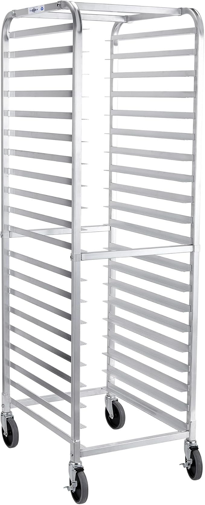 Profeeshaw Bun Pan Bakery Rack 20 Tier with Wheels, Aluminum Racking Trolley Storage for Half or Full Sheets