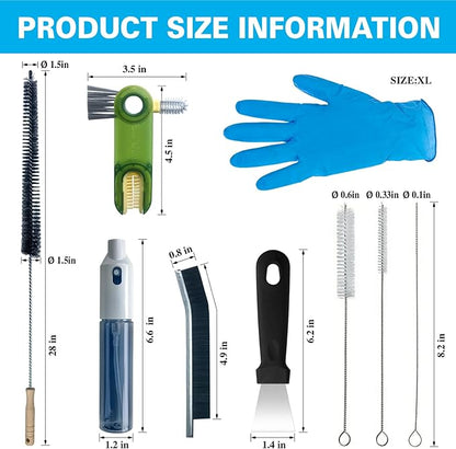 12Pcs Home Crevice Cleaning Brush Set for Kitchen Bathroom - Cup Lid Straw Dryer Vent Gap Cleaning Tools Household Cleaning Supplies - Image 7