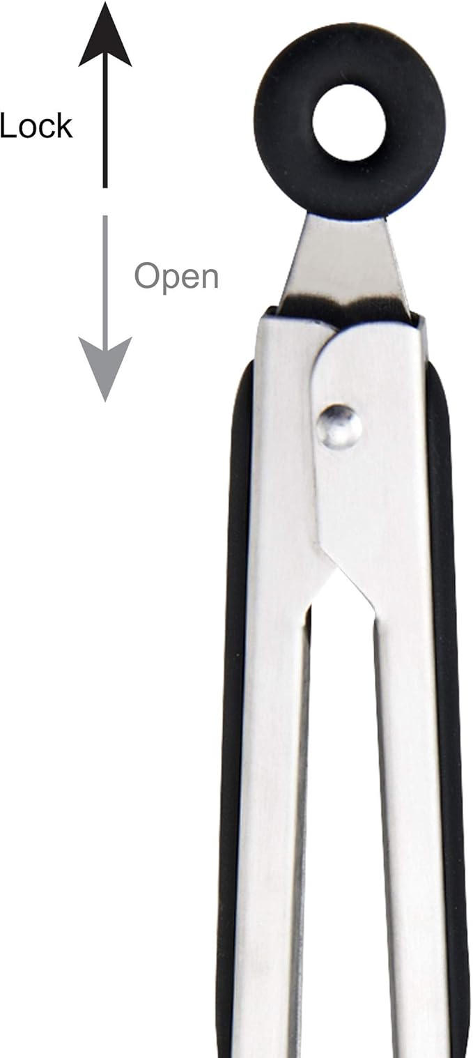 Farberware Classic Stainless Steel Tongs, Set Of 2, Black - Image 3