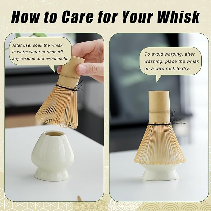 Clay&Fire Matcha Whisk Set, Ceramic Matcha Set, Matcha Bowl with Spout and Whisk,9 pcs Matcha Tea Kit for Matcha Lovers, Ideal Gift Christmas, Birthday（Beige） - Image 9