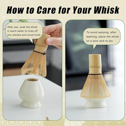 Clay&Fire Matcha Whisk Set, Ceramic Matcha Set, Matcha Bowl with Spout and Whisk,9 pcs Matcha Tea Kit for Matcha Lovers, Ideal Gift Christmas, Birthday（Beige） - Image 9