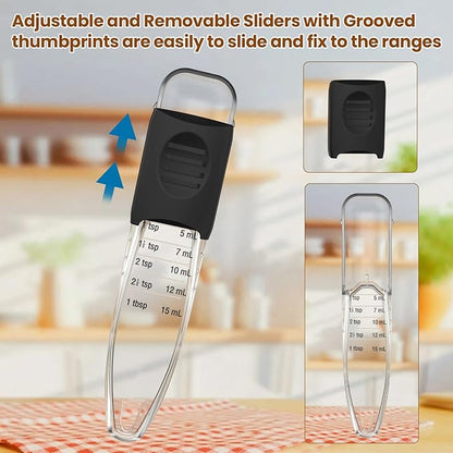 Professional Adjustable Measuring Spoons Set of 2#2258, Fits in Spice Jars, Teaspoon Measuring Spoons 9 in 1 for Dry and Liquid, BPA- free & Dishwasher Safe - Image 4
