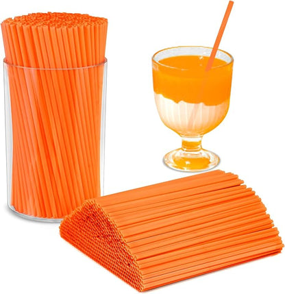 500 Pcs Neon Orange Coffee Stir Sticks Set Acrylic Stir Stick Holder Heather Orange Coffee Stirrers Holder Cocktail Straws for Coffee Bar Party Thanksgiving by DLUGOPIS