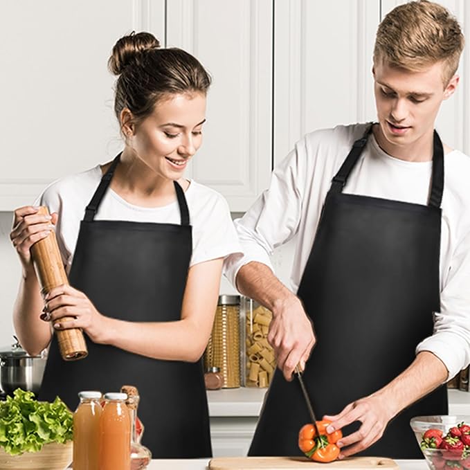 Gotega 4 Pack Waterproof Rubber PVC Apron Adjustable Dishwasher Apron-Women Men Heavy Duty Work Apron for Dishwashing Chemical Lab Butcher Grooming Black - Image 6