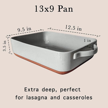 Mora 9x13in Deep Porcelain Baking Dish - Oven to Table, Freezer Safe - Image 2
