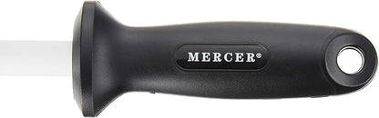 Mercer Culinary Ceramic Rod Knife Honing Steel,Black/White 10 Inch