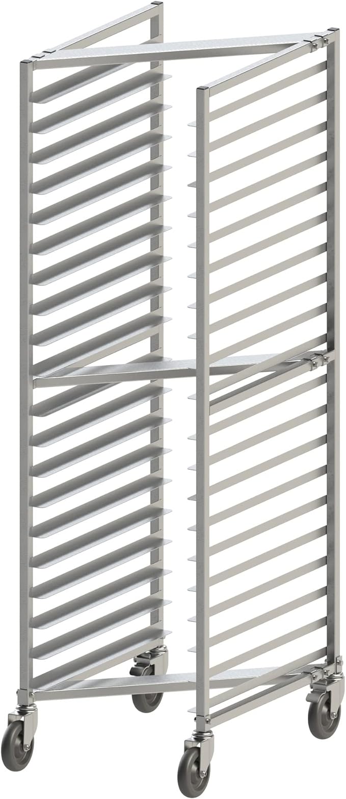 Winco Aluminum Sheet Pan/Bun Rack, 3" Spacing, Nesting Style, 20 Tier by Winco