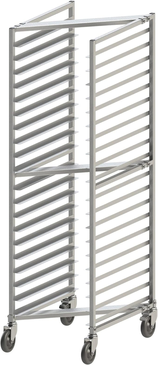 Winco Aluminum Sheet Pan/Bun Rack, 3" Spacing, Nesting Style, 20 Tier by Winco
