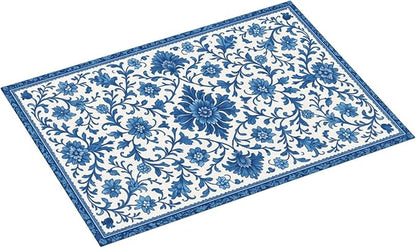 Blue and White Pattern Dish Drying Mats for Kitchen Counter, Large 18"x24" Dish Mats for Drying Dishes, Microfiber Absorbent Dish Drying Pad Rack Mat Kitchen Decor Reusable Washable