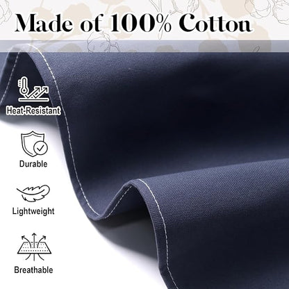 Plus Size Kitchen Apron for Men Women, Cross Back Cotton Canvas Chef Apron - Image 5