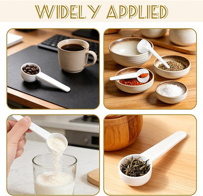 Twdrer 40-Piece 15ml (15cc) Food Grade Plastic Measuring Spoons & Coffee Scoops with Long Handle - Precise Measurement for Coffee, Baking, Spices, Protein Powder, Cooking Essentials