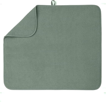 Bellemain XXL Dish Mat Microfiber Dish Drying Mat, Super absorbent (Green, 16" x 18") by Bellemain