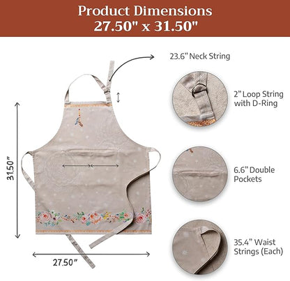 Maison d' Hermine 100% Cotton Apron for women with Pocket Kitchen Chef Apron for Men Cooking Mothers Day Gifts - Image 7