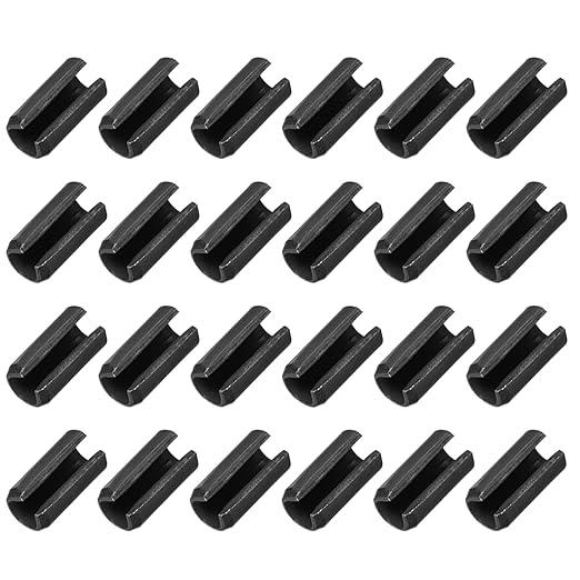 MECCANIXITY 25Pcs Slotted Split Roll Pins 2/5 Inch(10mm) Dia. 4/5 Inch(20mm) Length 65Mn Steel Spring Tension Expansion Dowels for Secure Fastening, Black