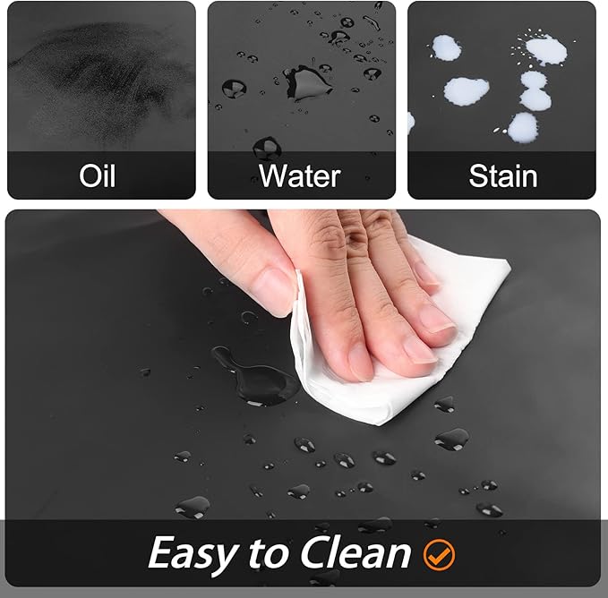 Gotega Waterproof Rubber Vinyl Apron Adjustable Dishwasher Apron - Apron for Women Men Heavy Duty Work Apron - Image 5