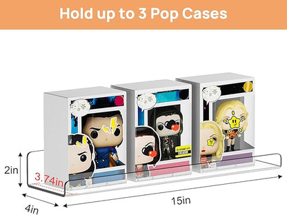 upsimples 10 Pack Acrylic Shelves Wall Organizer and Storage, 15" Display Shelf for Figure, Toy Cars, Perfume, Kids Bookshelf for Bedroom, Nursery, Craft Room, Clear - Image 3