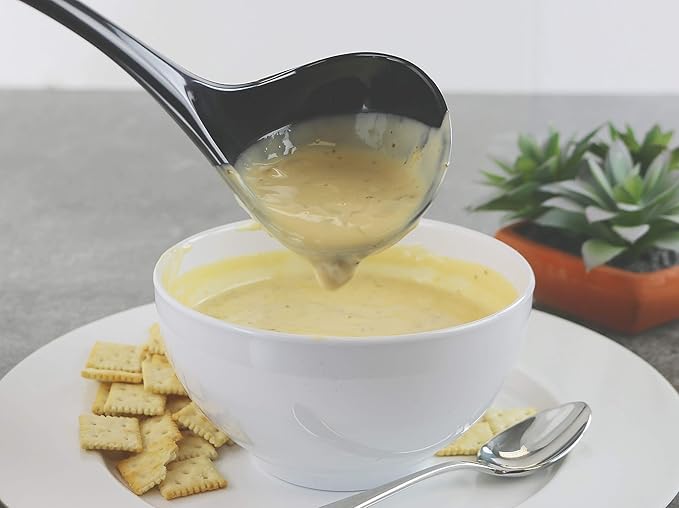 Reston Lloyd Melamine Soup Ladle Kitchen Utensil, Premium Quality Utensil with Heat Resistant Ergonomic Handle, Durable BPA-Free Plastic, 10.5 inch long, 6pc Set, Charcoal - Image 4