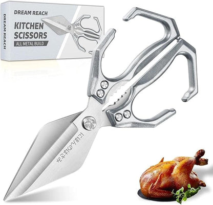 Dream Reach Heavy Duty Poultry Shears Kitchen Scissors Dishwasher Safe with Ergonomic Handle, Japanese High-Carbon Steel Cooking Shears for Chicken, Meat, Seafood, Bone Cutting Christmas Gifts for Men by DreamReach