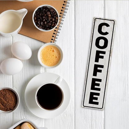Coffee Wall Art, Retro Metal Tin Sign, Bakery Signs, Vintage Home Decor for Kitchen Bar, Coffee Corner Decoration Accessories, 15.8x4 Inches - Image 5