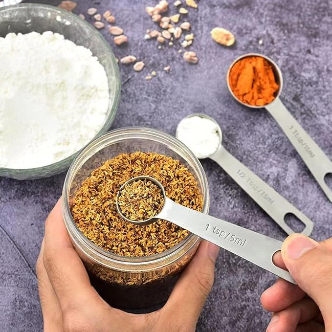 14PCS Measuring Spoons Set, 1 tbsp, 1/2 tbsp, and 1-1/16tsp Stainless Steel Measuring Spoons for Cooking Baking Spice Jars and Liquid Ingredients - Image 9