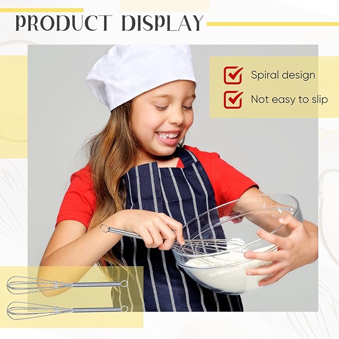 Baderke 10 Pcs Mini Whisk Bulk Small Whisks for Cooking 304 Stainless Steel Tiny Whisk for Baking, Whipping, Beating Eggs, Mixing Sauces, Blending Ingredients (6 Inch) - Image 6